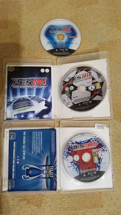 Trzy gry PES 2012,2014,2015 PS3 (Pro Evolution Soccer)