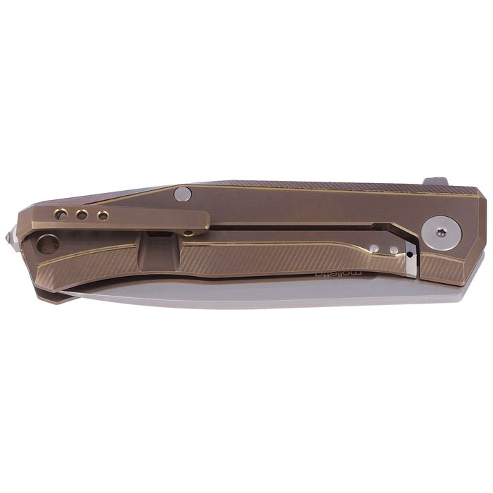 Nóż składany LionSteel Myto Bronze Titanium, Satin M390 by Molletta
