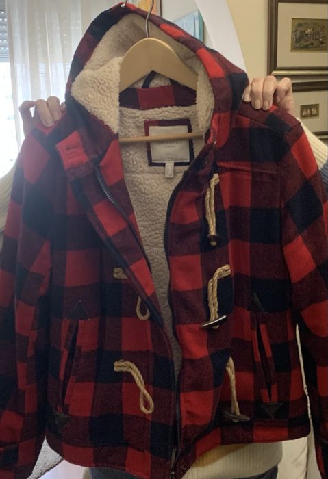 Casaco quadrados quentinho estilo surfista