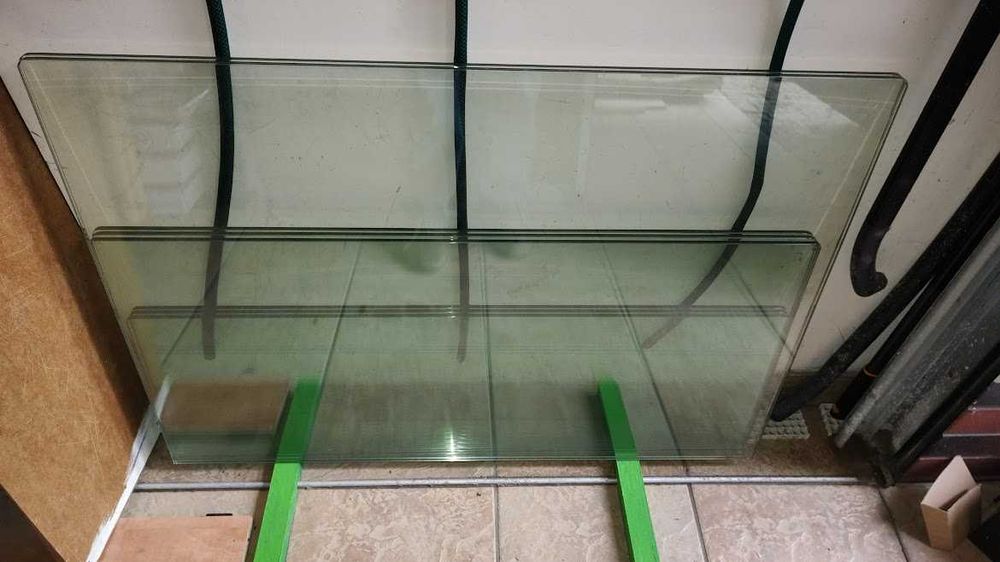 Regał stalowy metalowy 3szt. półki szklanne wysoki ścienny wolnostojąc