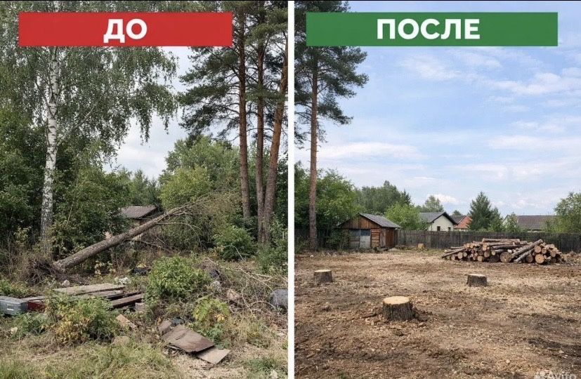 Уборка участка, спил деревьев,корчевка,покос травы!