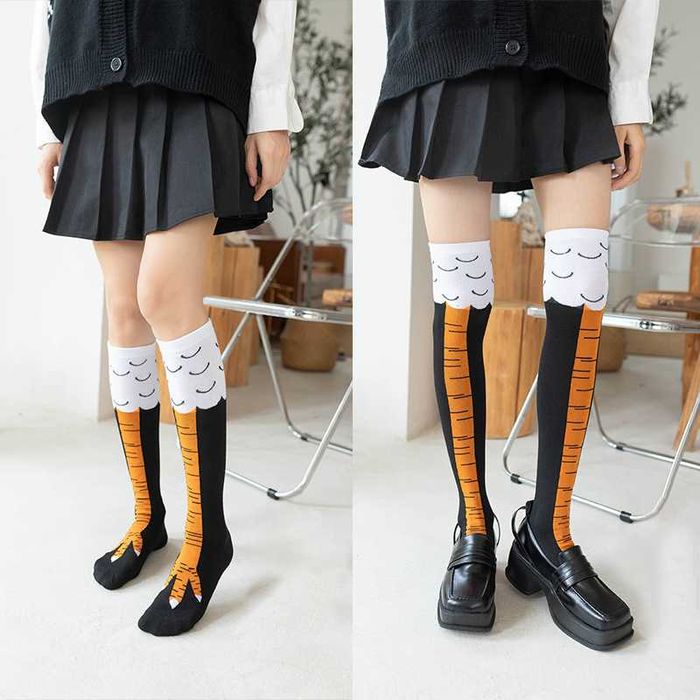 Гольфы куриные лапы до и выше колен подарок бавовняні гетри подарунок