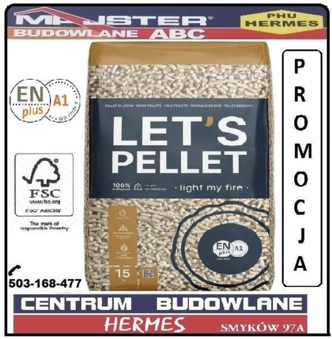 PELLET Olczyk Certyfikat ENplus A1 (Barlinek Dankros Gold) Hermes Opał