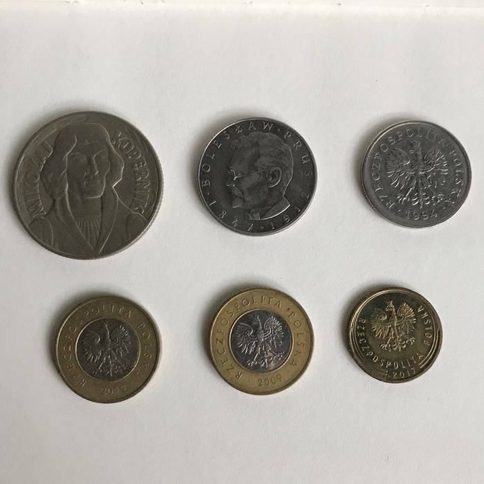 Монети злоті (1, 2, 5, 10)