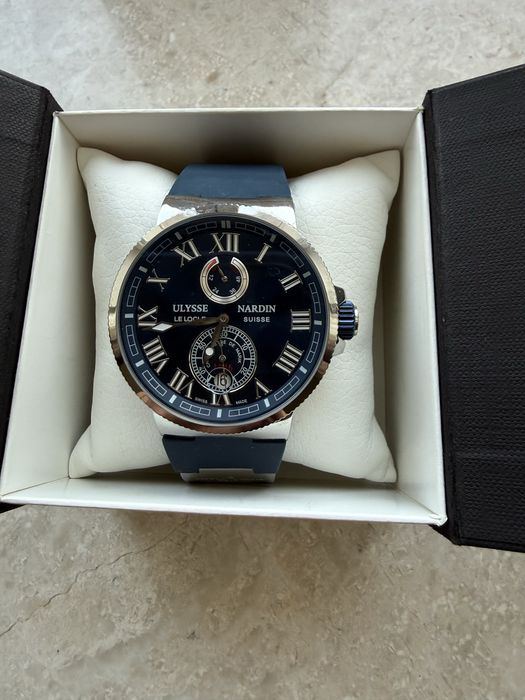 Продам часы Ulysse Nardin Marine Silver Blue AAA