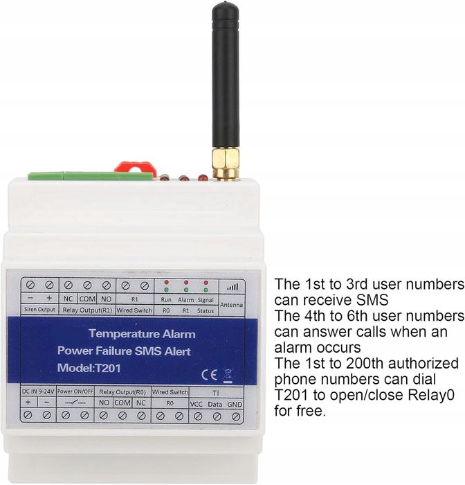 Monitor wilgotności Alarm temperatury GSM Inteligentny bezprzewodowy