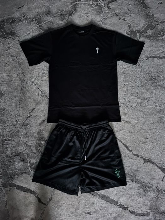 Czarny krótki set Trapstar komplet dres nowy UK Drill Tanio