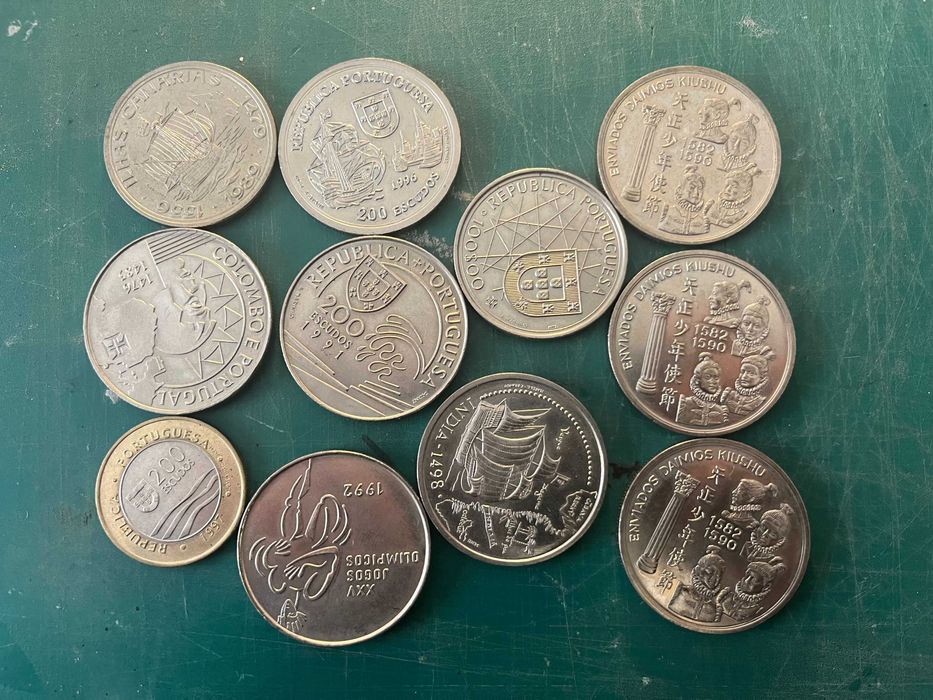 Moedas de escudo comemorativas - Lote de 11 unidades para colecção