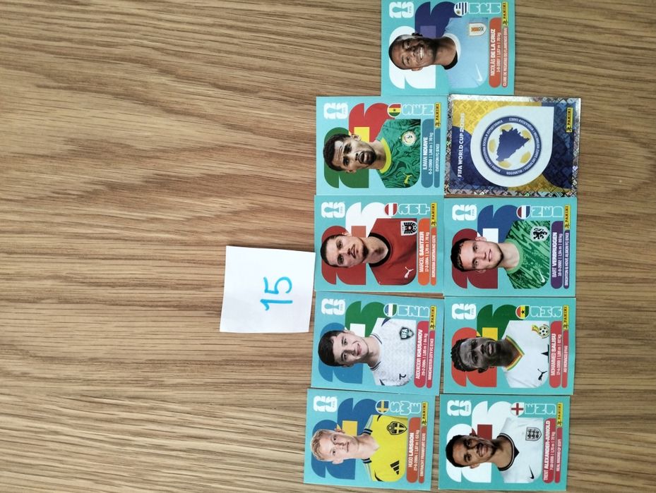 Cromos do mundial pacote de 8