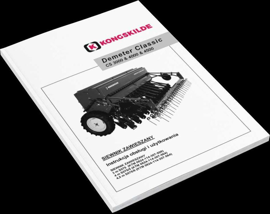 Kongskilde Demeter Classic CS instrukcja obsługi