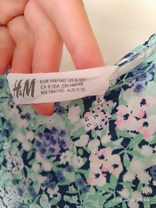 Bawełniana sukienka H&M r 134