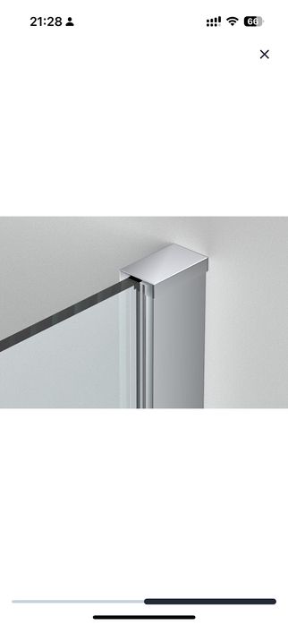 Divisória de duche walk-in, 90 cm de altura