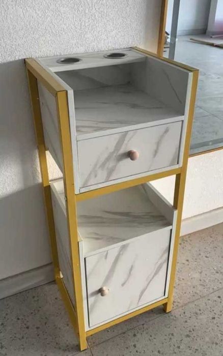 Armário de Estética e Beleza Dourado e Branco NOVO e PROFISSIONAL