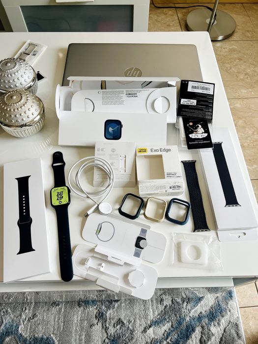 Vendo Apple Watch Serie 9, 45mm Azul Midnight com varios Extras