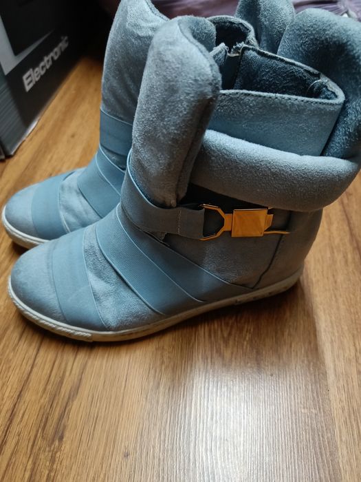 Buty 37 na koturnie botki ocieplane