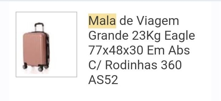 Mala grande rosa novo