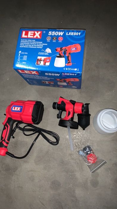 Краскопульт электрический LEX LXES01, краскораспылитель 550Вт