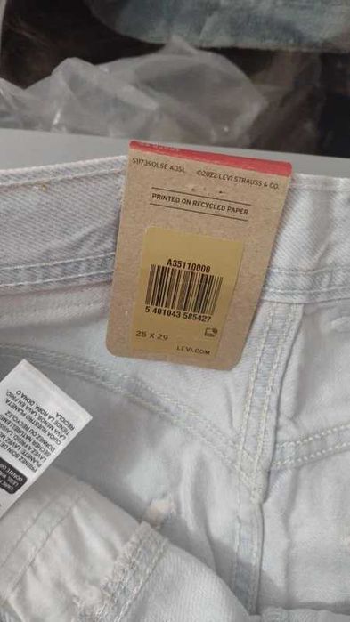 jasne jeansy levi's '94 baggy błękitne szerokie nogawki