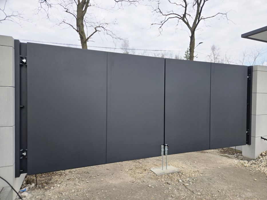Brama - Furtka - Blacha Pełna - Aluminium