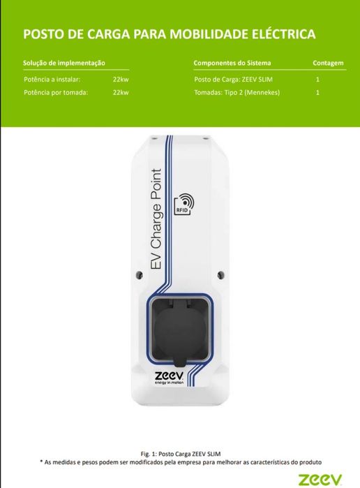 Carregador Kw22 zeev para veiculos elétricos