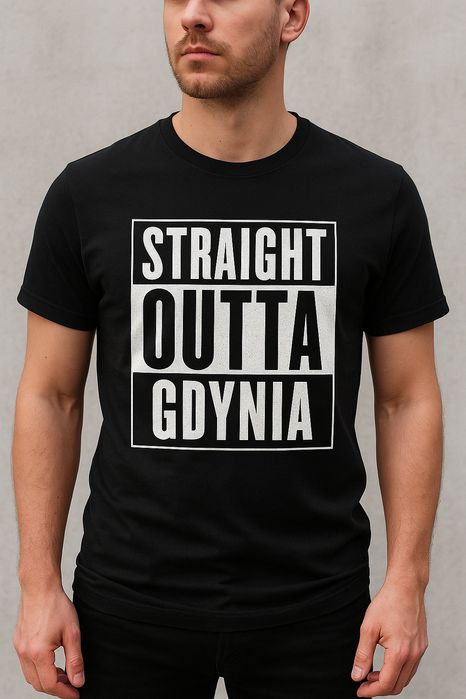 STRAIGHT OUTTA GDYNIA koszulka męska damska dziecięca Nowa bawełna