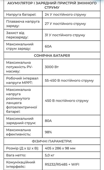 Інвертор EASUN 3.2kW 24V SMH-II / Инвертор EASUN 3.2kW 24V SMH-II