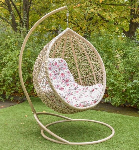 Подвесная качеля из ротанга- ВЕСТА. Кресло качалка кокон гамак садовый