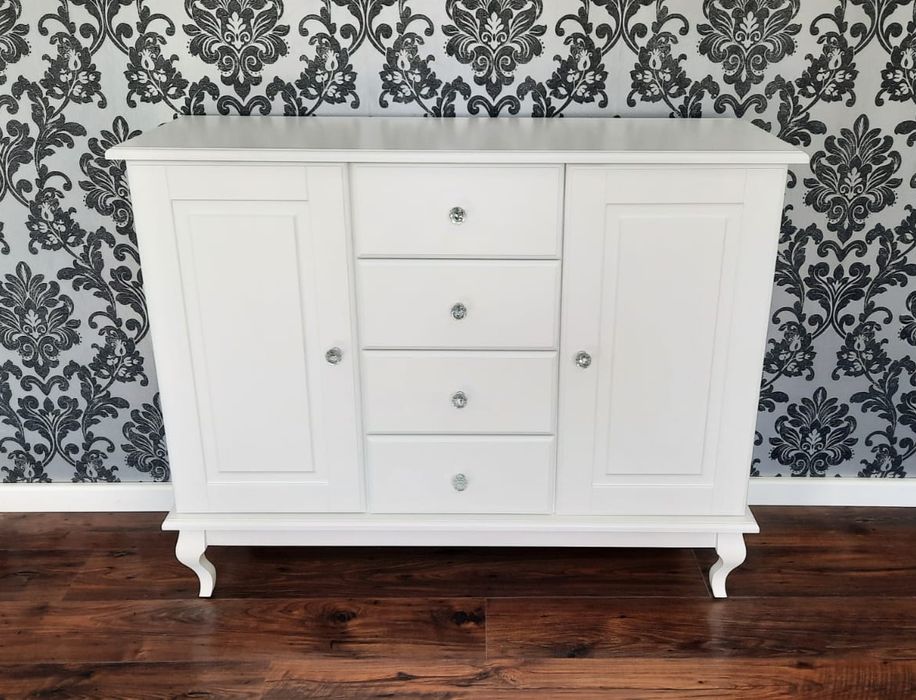 Komoda Paris glamour biała 120