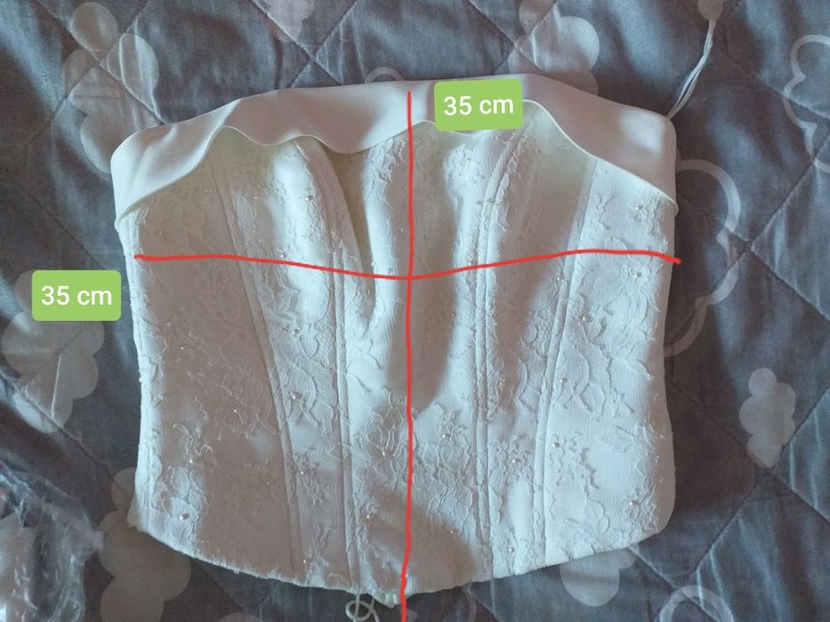 suknia  ślubna ecru dwuczęściowa, 36/38