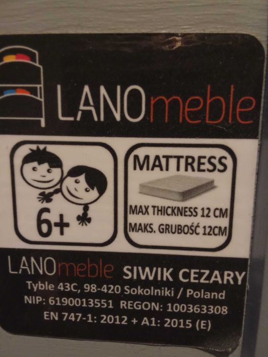 Łóżko 3 piętrowe LANO