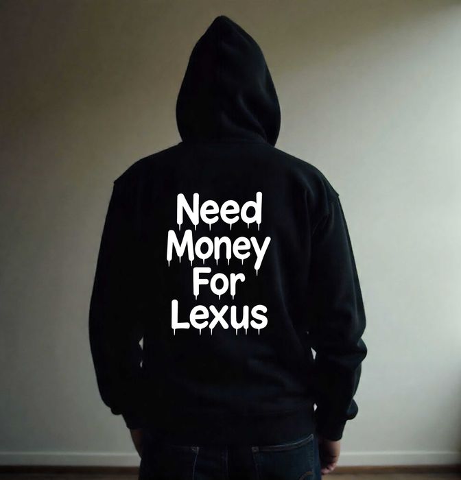 Męska Czarna Bluza M Need Money For Lexus | Rozmiary S-XL