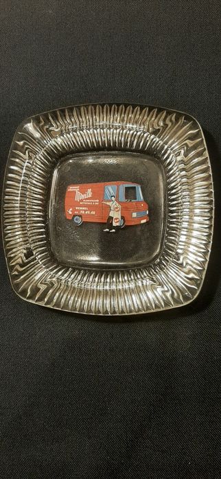 Popielnica szklana kolekcjonerska reklamowa Mercedes Kaczka