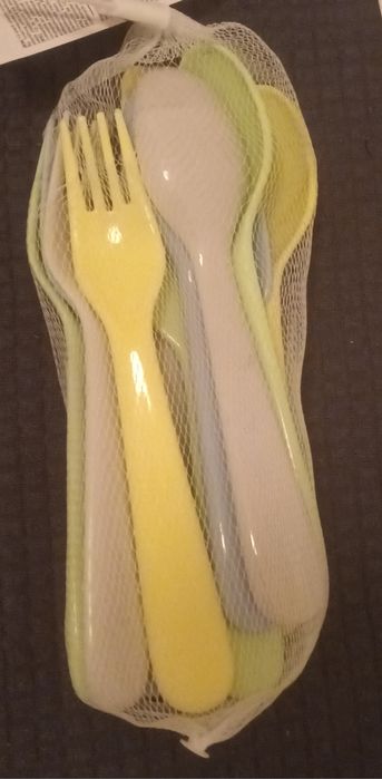 Kits talheres plastico novos reutilizáveis ultra resistentes