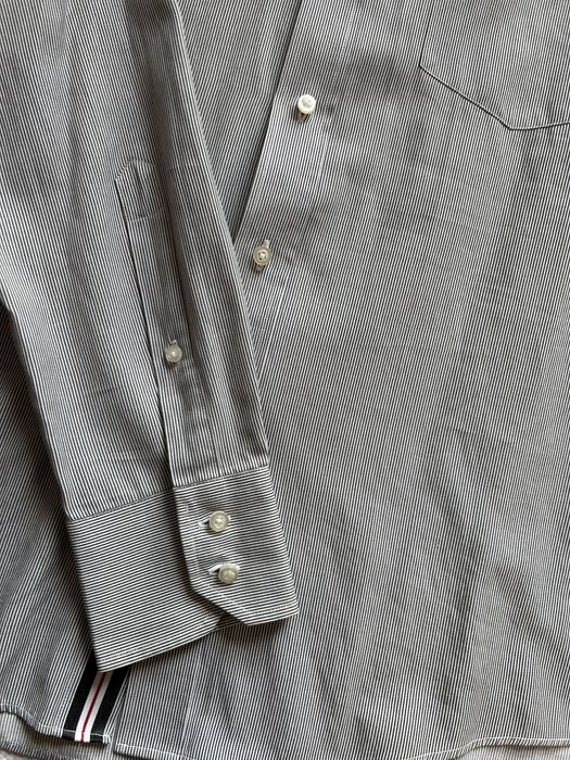 Koszula męska Revert Slim 42 szara w paski