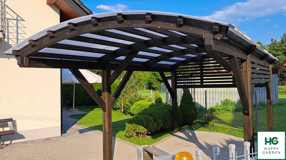 Wiata samochodowa Gięta