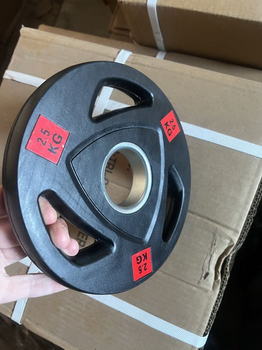 Диск олімпійський гумовий чорний 2,5-25 кг