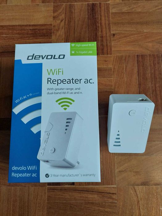 Repetidor Wi Fi Devolo alta velocidade, 1200 Mbps, garantia Junho 2026