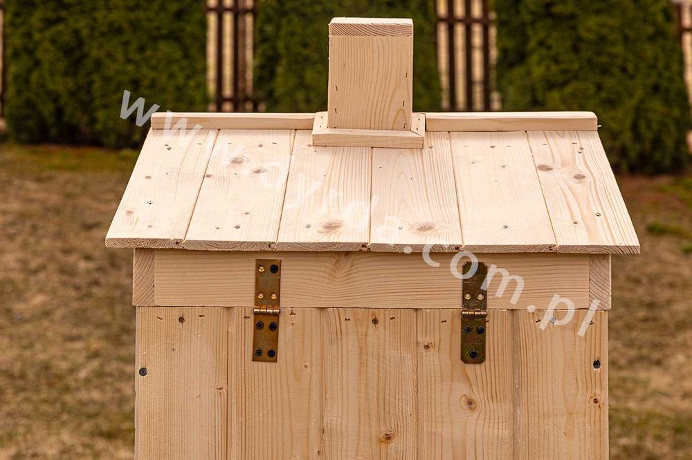 Wędzarnia ogrodowa drewniana DUŻA, 2-komorowa.