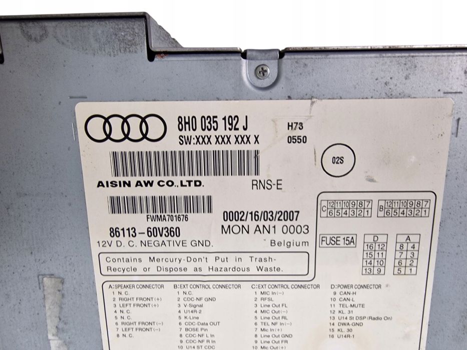 Audi a4 b7 nawigacja navigation plus 8h0035192j Częstochowa Północ