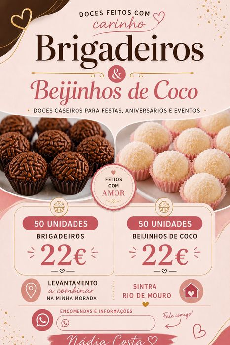 Brigadeiros e cocos