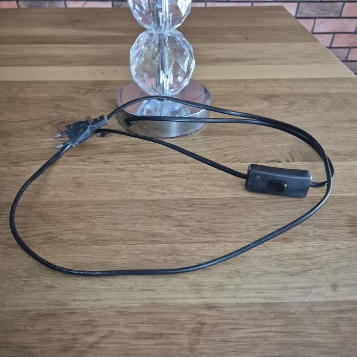 Elegancka lampa stołowa glamour Black Red White