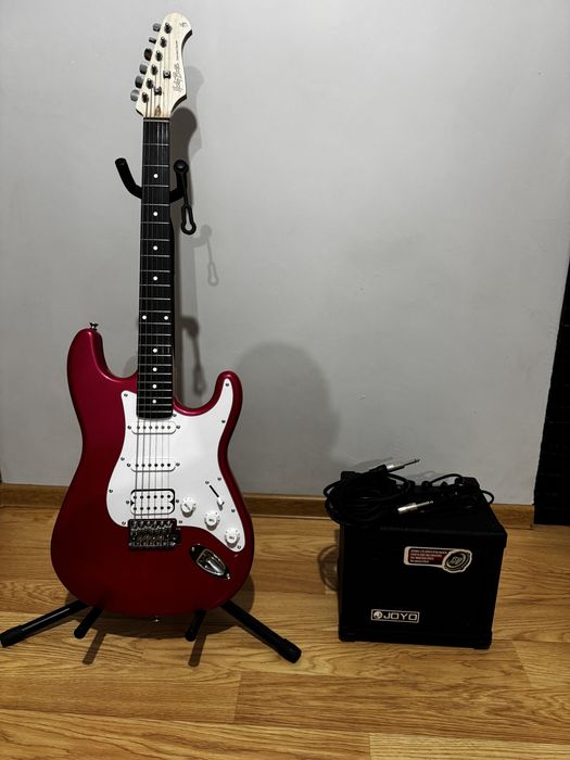 Gitara elektryczna Harley Benton ST-20 HSS CA + wzmacniacz, stojak itp