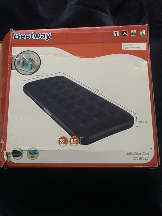 Bestway Materac jednoosobowy 185cmx76cmx22cm