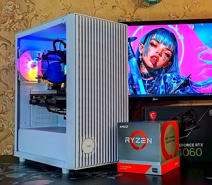 ПК RTX4060/ Ryzen 5 3600/ 16Gb DDR4/ B450 игровой компьютер АМ4