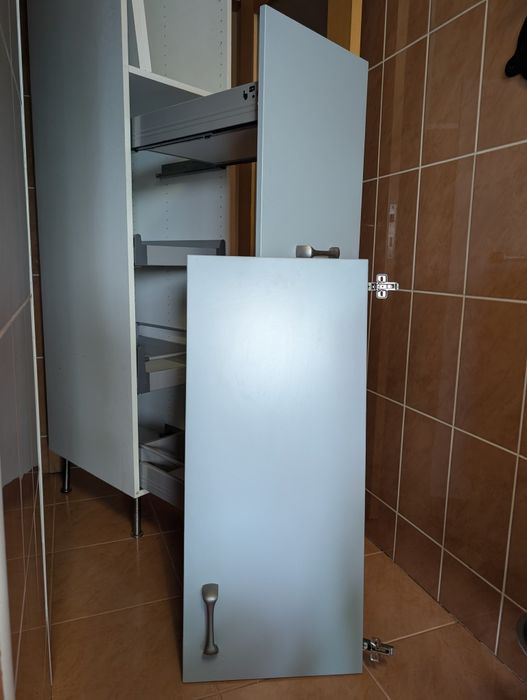 Móvel cozinha despenseiro - azul acinzentado - como novo