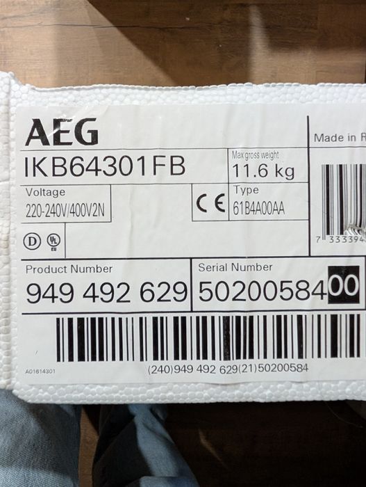 Placa de Indução AEG - Nova c/garantia