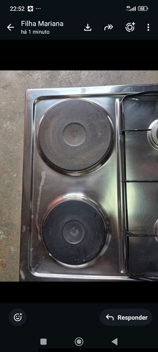 Placa com 2 bocas a gás e 2 elétricas da teka