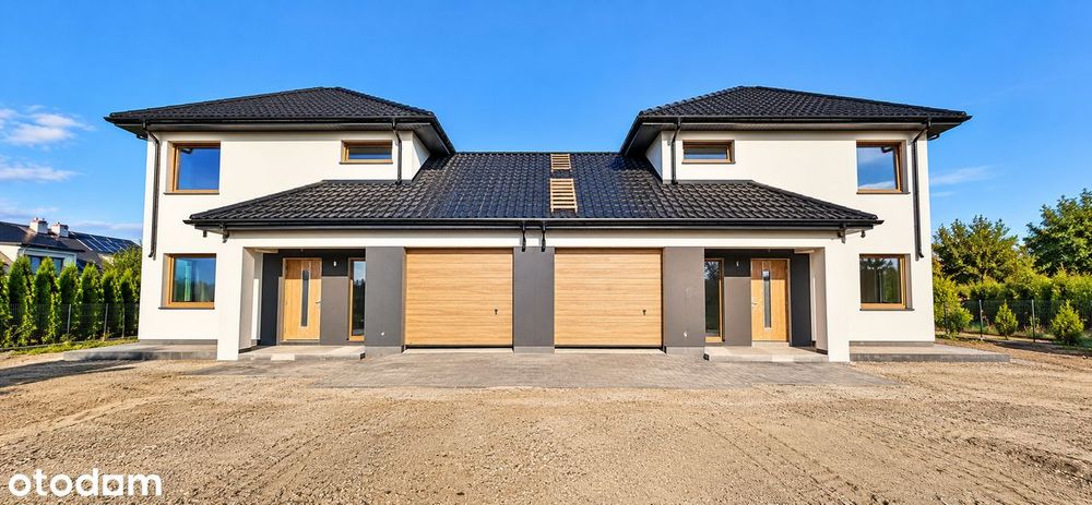 NOWOCZESNY BLIŹNIAK 131 m² DZIAŁKA 750 m² Pełna infrastruktura
