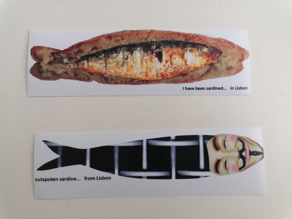 Marcadores de livros - sardinha