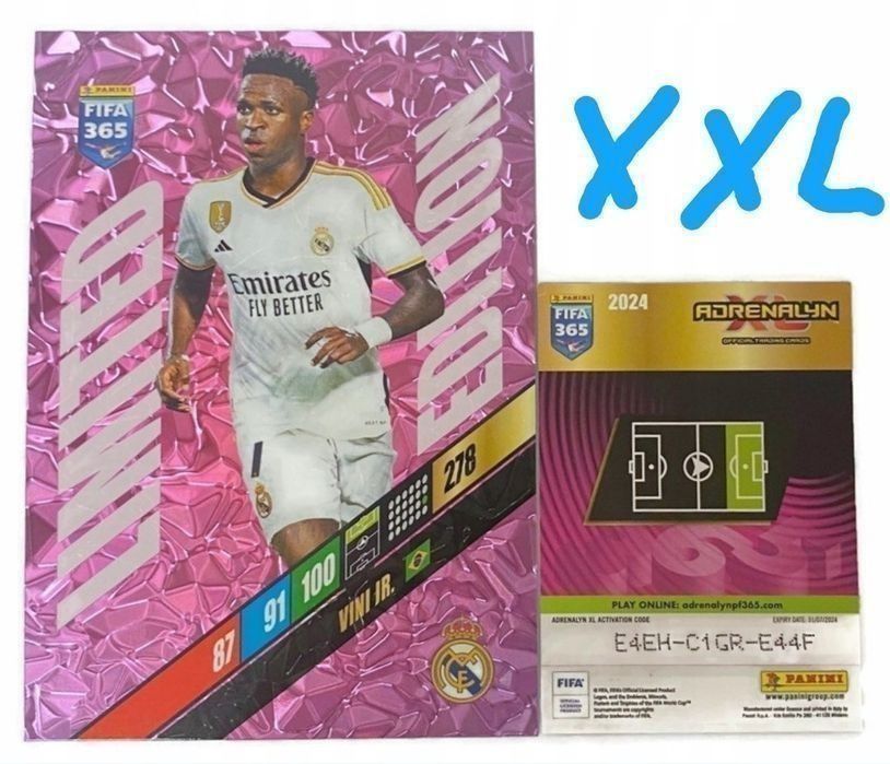 Limitowane karty Limited Edition XXL Panini FIFA 365 Nowa karta Adrena